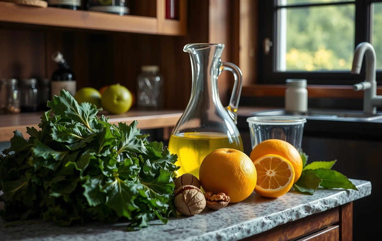 Ingredientes frescos da dieta mediterrânica